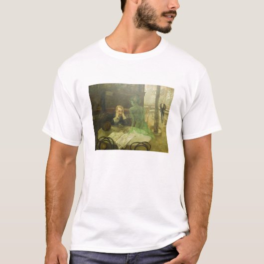 Viktorオリバ。 アブサンの酒飲み tシャツ (正面)