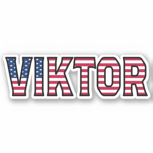 Viktor Name Vorname USA Sticker Stickerset シール (正面)