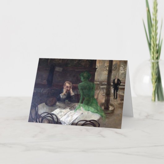 Viktor Oliva The Absinthe Drinkerポスター カード (正面)