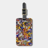 Viktor Tilson著"合併"のデザイン ラゲッジタグ (正面縦)