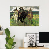 Viktor Vasnetsovプリントによる3つのボガタイズ(1898) ポスター (ホームオフィス)