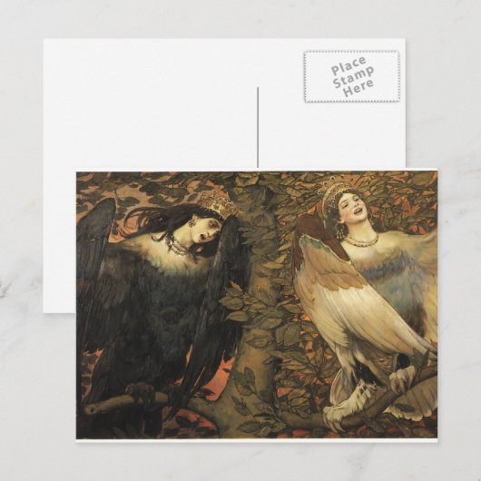 Viktor Vasnetsov – 喜びと悲しみの鳥 ポストカード (正面/裏面)