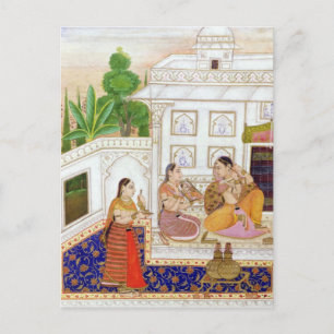 Vilaval Ragini: 彼女の洗面所の女性 ポストカード
