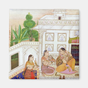 Vilaval Ragini: 彼女の洗面所の女性 マグネット