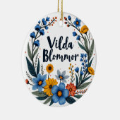 Vilda Blommor Swedish Wildflower Ornament セラミックオーナメント (右)