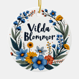 Vilda Blommor Swedish Wildflower Ornament セラミックオーナメント