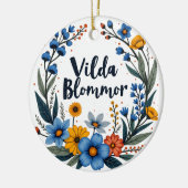 Vilda Blommor Swedish Wildflower Ornament セラミックオーナメント (左)