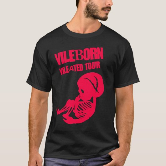 Vileated旅行のワイシャツの黒 Tシャツ (正面)