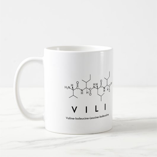 Viliペプチド名mug コーヒーマグカップ (左)