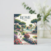 Villa Borghese Gardens Italy ポストカード (スタンド正面)