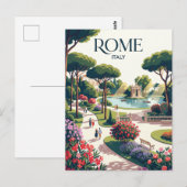 Villa Borghese Gardens Italy ポストカード (正面/裏面)