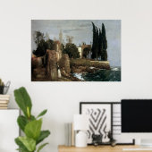 Villa By The Sea by Arnold Bocklin, Symbolism Art ポスター (ホームオフィス)