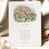 Villa Cetinale Tuscany Watercolor Wedding 招待状