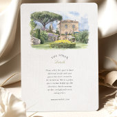 Villa Cimbrone Amalfi Coast Watercolor Wedding 招待状