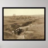 Villa of Brule Indian Lakota Tipi Camp SD 1891 ポスター (正面)