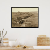 Villa of Brule Indian Lakota Tipi Camp SD 1891 ポスター (キッチン)