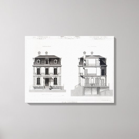 Villa Suburbaine, Premier Chasse at St. Cloud キャンバスプリント (正面)