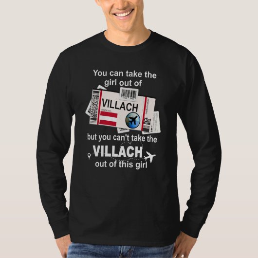 Villach Boarding Pass Villach Girl Villach Tシャツ (正面)