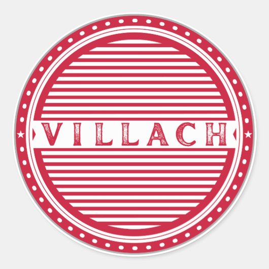 Villach City Pride Emblem – Austria Identity ラウンドシール (正面)