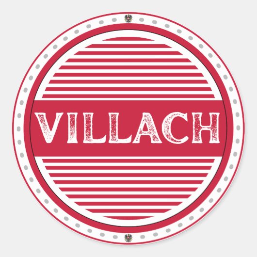 Villach City Pride Emblem – Austrian Identity ラウンドシール (正面)