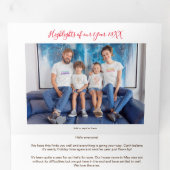 Village 5 Photo Year Reviewクリスマスニュースレター 三つ折りクリスマスカード (内部最初)