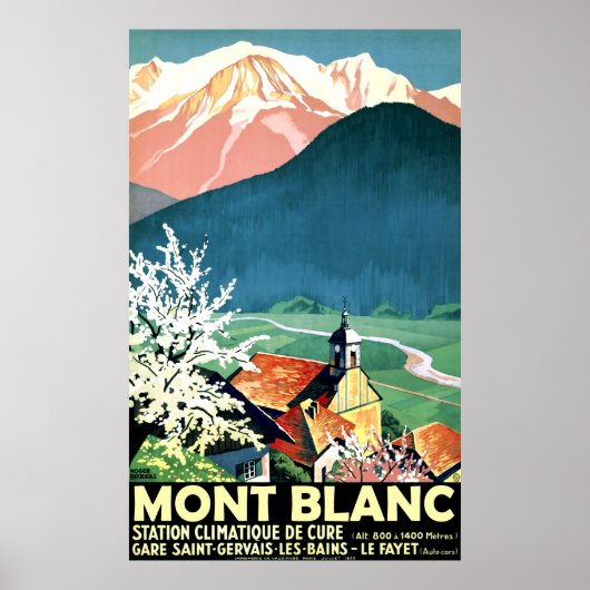 Village at Mont Blanc，フランス ポスター (正面)