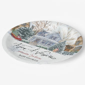 Village Baby Showerへの招待が必要 ペーパープレート (アングル)