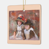 Village Children (1890) by John Singer Sargent セラミックオーナメント (左)