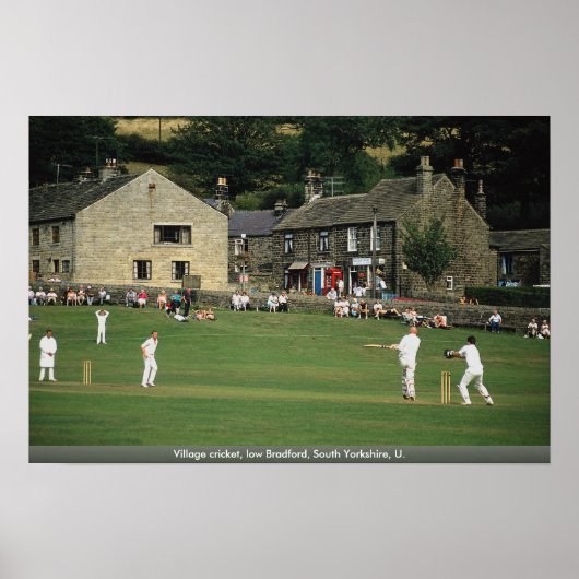 Village cricket, low Bradford, South Yorkshire, U. ポスター (正面)