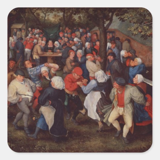 Village Dance (油オンパネル) スクエアシール (正面)