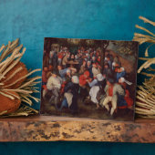 Village Dance (油オンパネル) フォトプラーク (側面)