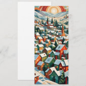 village d'hiver sous la neige vintage (正面/裏面)