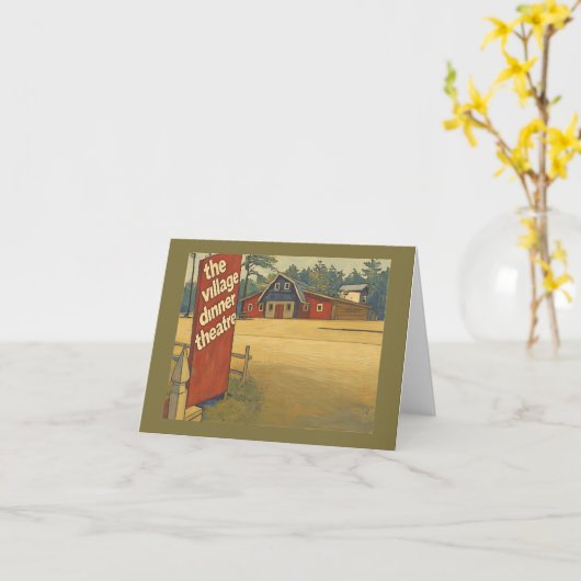 Village Dinner Theatre Raleigh N.C. Notecard カード (黄色い花)
