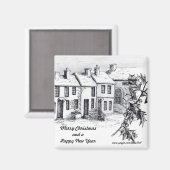 Village in Snow マグネット (正面/裏面)