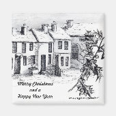 Village in Snow マグネット (正面)