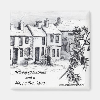 Village in Snow マグネット