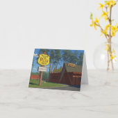 Village Inn Pizza Illustration Raleigh NC カード (黄色い花)