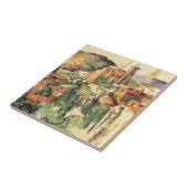 Village of Gardanne by Paulセザンヌヴィンテージアート タイル (側面)