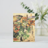 Village of Gardanne by Paulセザンヌヴィンテージアート ポストカード (スタンド正面)