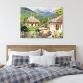 Village Scene by Dubovskoy, 1911 キャンバスプリント (インサイチュ (寝室))