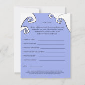 Village Starry Night Wishes for Baby Activity Card 招待状 (裏面)