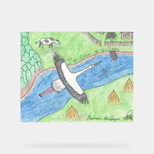 Village Vibes アクリルサイン (正面)