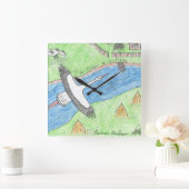 Village Vibes スクエア壁時計 (ホーム)