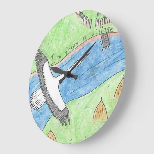 Village Vibes ラージ壁時計 (傾斜)