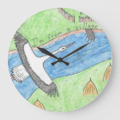 Village Vibes ラージ壁時計 (正面)