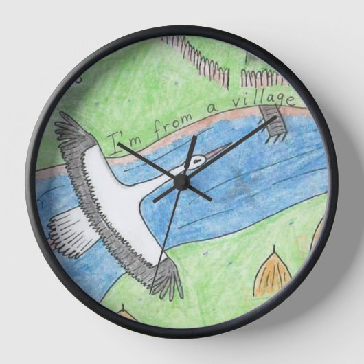 Village Vibes 壁時計 (正面)