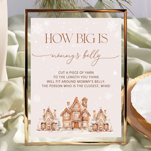 Village Winter Holiday How Big is Mommy's Belly ポスター