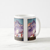 Villars、スイス連邦共和国のヴィンテージ旅行ポスター コーヒーマグカップ (正面右)