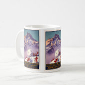 Villars、スイス連邦共和国のヴィンテージ旅行ポスター コーヒーマグカップ (正面左)