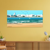 Ville d'Essaouira-Maroc キャンバスプリント (インサイチュ (リビング))